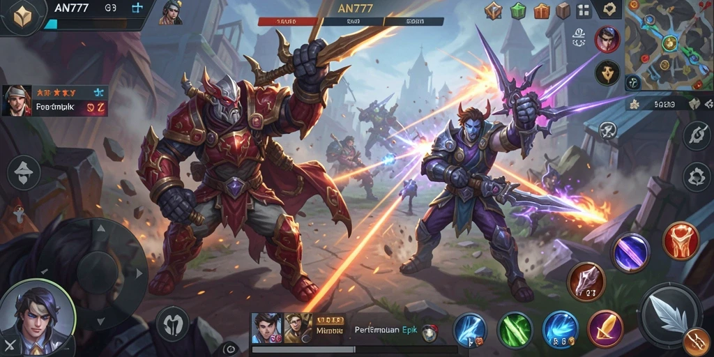 Gameplay AN777 yang seru dan penuh strategi MOBA.