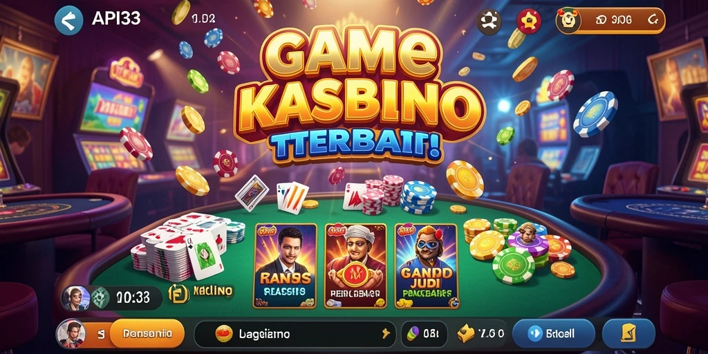 Screenshot API33 menampilkan gameplay kasino yang menarik dan interaktif.