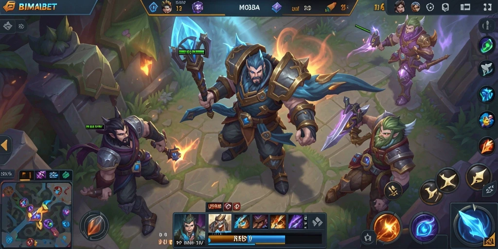 Screenshot utama <strong>BIMABET</strong> menunjukkan aksi intens di arena pertempuran.