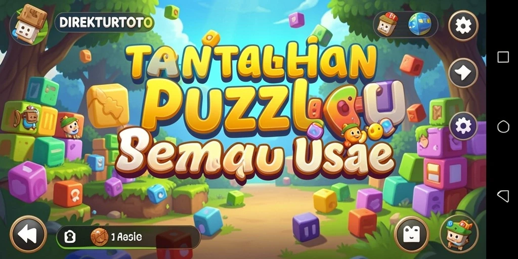 Screenshot gameplay DIREKTURTOTO menampilkan tantangan puzzle yang menarik.