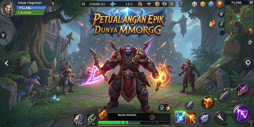 Screenshot utama FUJI66 menampilkan aksi seru dalam gameplay MMORPG.