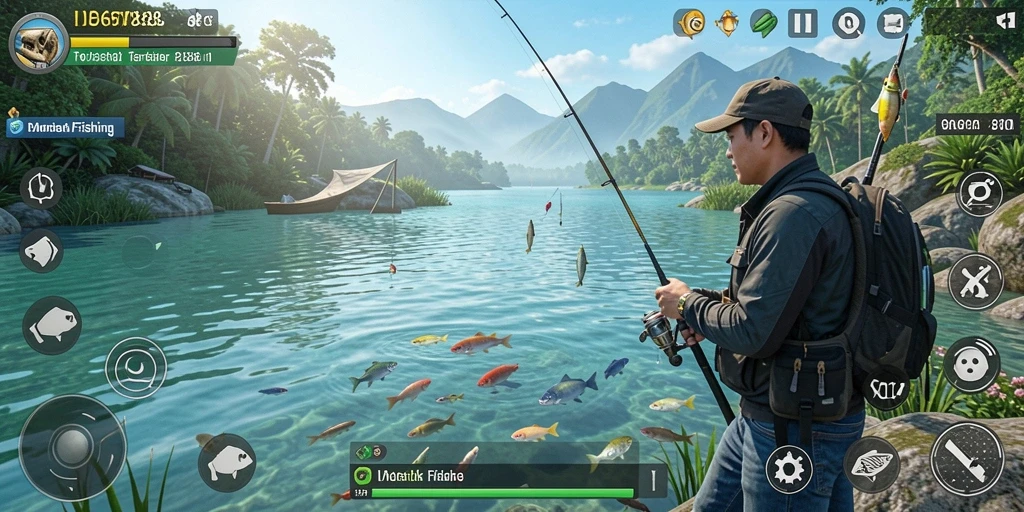 Tampilan gameplay ID6788 menunjukkan momen memancing yang mendebarkan.