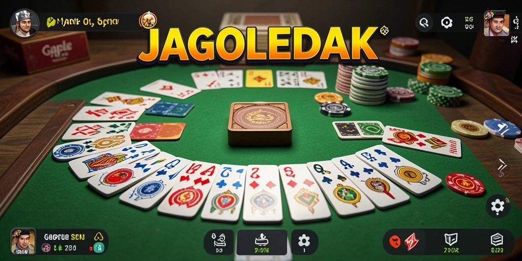 Tampilan gameplay seru JAGOLEDAK saat bermain Gaple bersama teman.