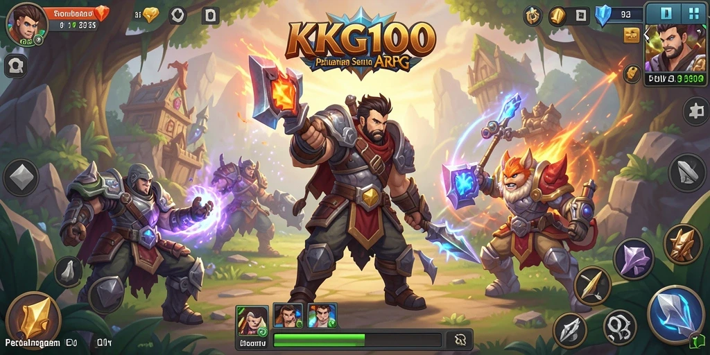 Screenshot menampilkan aksi seru dalam gameplay ARPG KPK100.