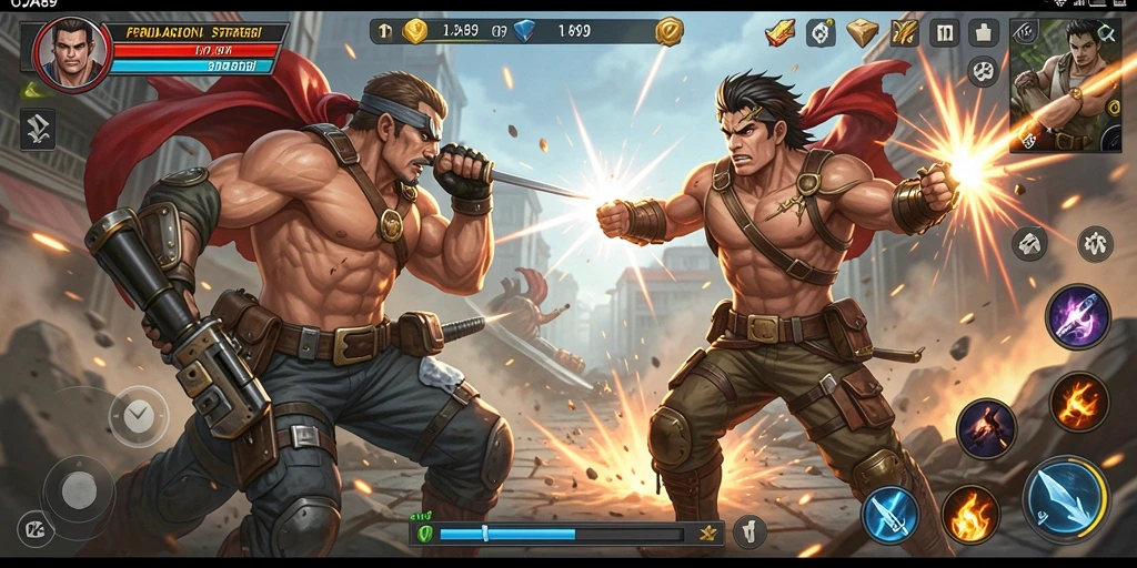 Tangkapan layar OJA89 menampilkan aksi pertarungan yang penuh semangat dan strategi.
