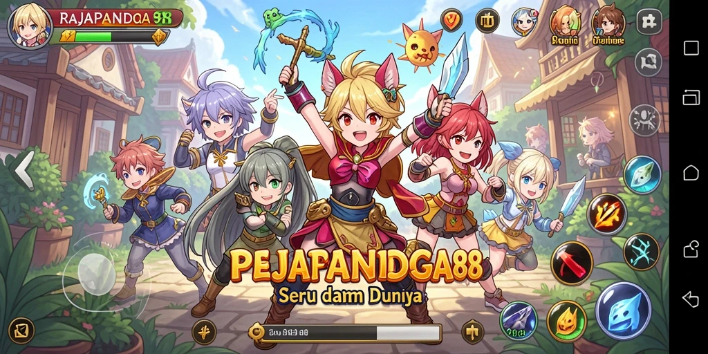 Tampilan gameplay RAJAPANDA88 yang memukau dengan karakter Anime.