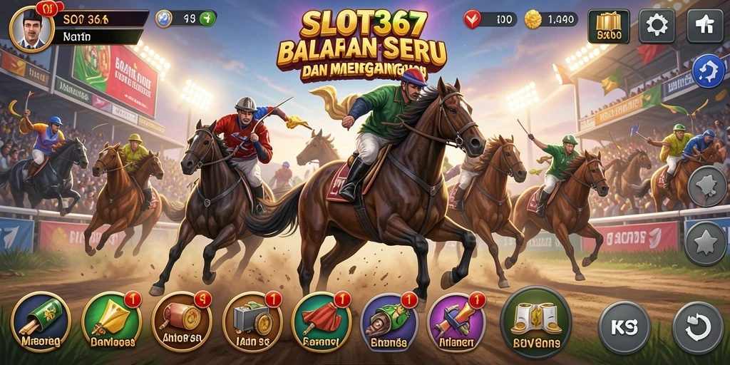 Tangkapan layar utama <strong>SLOT367</strong> menunjukkan aksi balap yang mendebarkan di lintasan.
