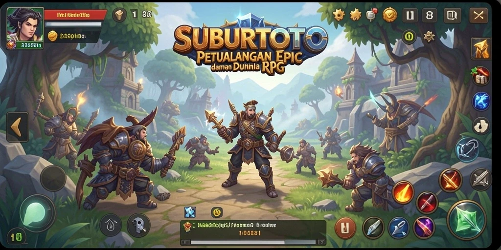 Gameplay epik SUBURTOTO dengan pertarungan menegangkan.