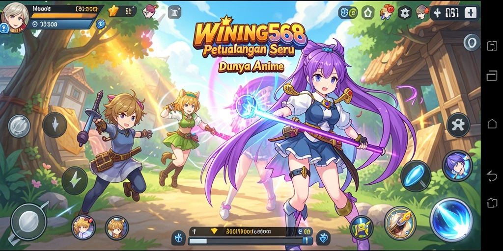Menampilkan karakter anime dalam aksi mendebarkan di WINNING568.
